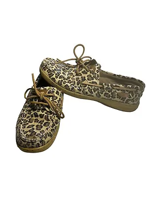 Maui Island Loafer Boat Shoes Womens Leopard Fish Scale749730 Size 9  Slip On • $15