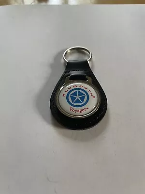 Plymouth Voyager Keychain Black Leather Key Fob Key Chain • $19.49