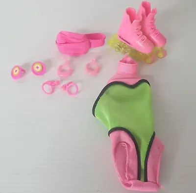 Vintage Barbie Bulk 80s Rad Roller Blades Earrings X 3 Fanny Pack Roller Leotard • $39.99