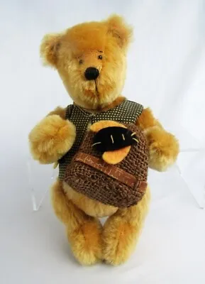 Vintage Artist Jan Vickery Mohair Jointed Beemer 10  Pooh Bear & Bee Hive • $75