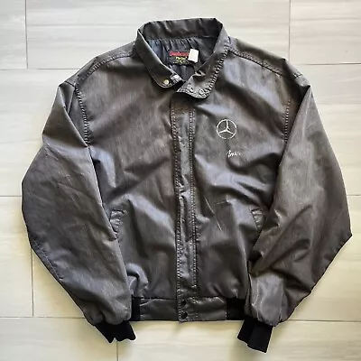 Vintage Mercedes Benz Jacket XL Bomber Mechanic Factory Talon Usa • $55