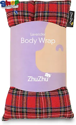 Zhu - Zhu  Lavender  Body  Wrap -  Microwavable  Wheat  Bag -  Red  Tartan  Micr • £18.68