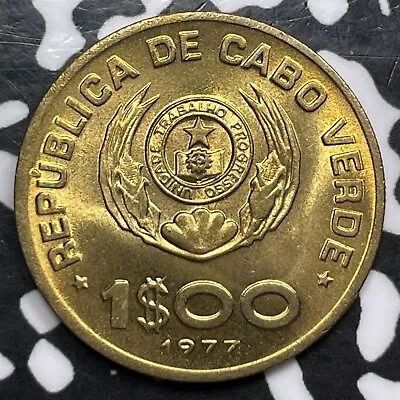 1977 Cape Verde 1 Escudo (5 Available) High Grade! Beautiful! (1 Coin Only) • $8