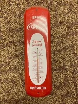 🌡️ FOR SALE: Original Vintage 1950's Coca-Cola Thermometer Sign - $65 🌡️ • $65