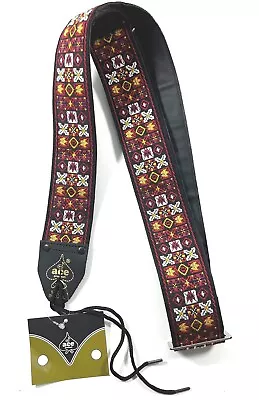 Ace Guitar Strap Vintage Style Saugerties Design Hendrix Xs And Os • $29.95