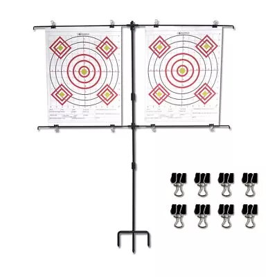Highwild Adjustable Steel Paper Target Stand With 8 Clips • $27.59