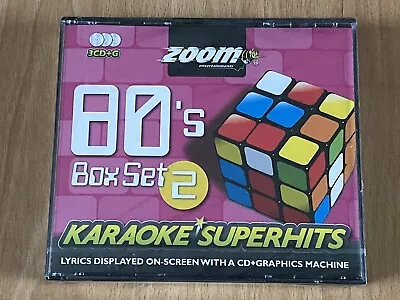 Zoom Entertainments 80’s Box Set 2 Karaoke Superhits 3CD+G - 59 Songs - ZSH006 • £9