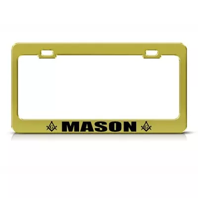 Metal License Plate Frame Masonic Mason Moson Logo Car Accessories Chrome • $17.99