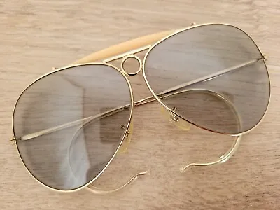 Ultra Rare AMERICAN OPTICAL Vintage Shooter Aviator Sunglasses - AO USA  • $854.83