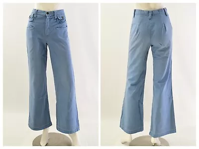 70s Vintage High Waist Flare Leg Jeans Womens 8 Sears Jr. Bazaar Light Wash • $75