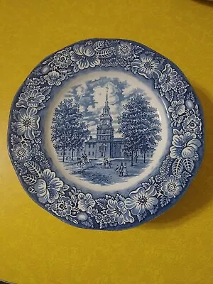 Vintage Liberty Blue Dinner Plates Lot Of 10 • $100