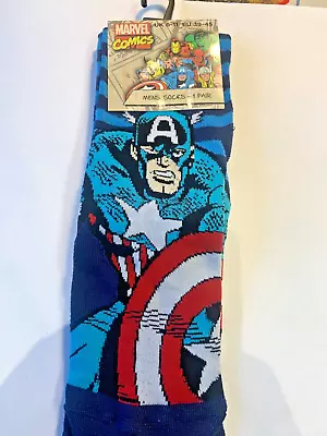 Marvel Comics Superhero Mens Ankle Socks6-11 Eu 39-45 Captain America 1 Pr Deal • £3.99