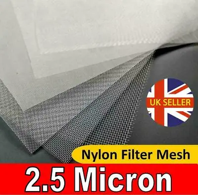 2.5 MICRON NYLON MESH 20cm X 20cm SIEVE FILTER SCREEN STRAINER FOOD GRADE • £19.99