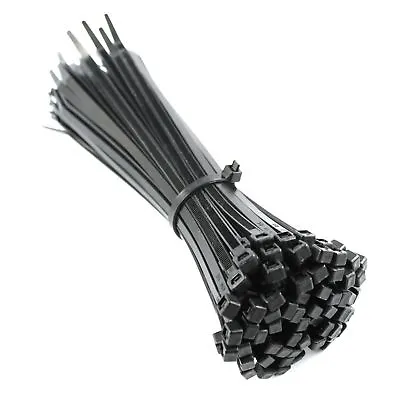 BLACK Cable Zip Ties Nylon Wraps High Quality Strong Small / Thin/  Long / Thick • £59.79