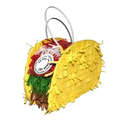 Mini Taco Pinata With Hanging Loop Festival Party Fun Toy - SMALL - • $14