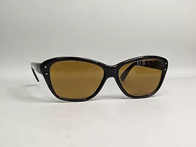 Vintage 60s Black Oval Rectangular Acetate Sunglasses Made In France #266 • $59.45