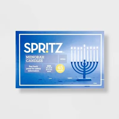 45ct White Hanukkah Menorah Small Candles 3 1/2  H Festival Of Lights • $8.99
