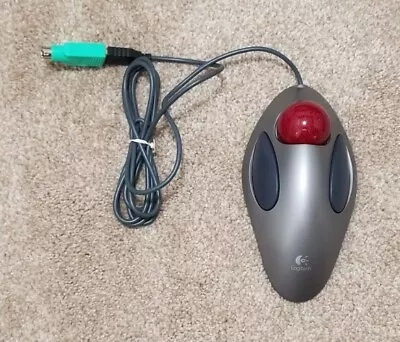 Logitech Marble Mouse Model T-BB14 W/ PS2 Adapter For Vintage Gaming PC • $48.95