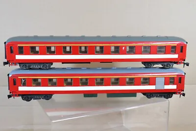 £99.50 • Buy LIMA O GAUGE RAKE Of 2 RE PAINTED SNCF RED WHITE 2nd CLASS & FOURGON BRAKE COACH