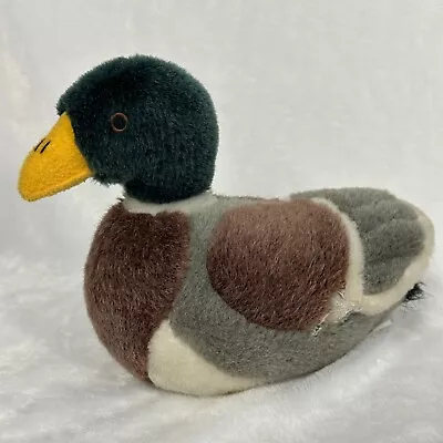 Sound Works Realistic Mallard Duck Plush Stuffed Toy Vintage Doll Needs Repair • $14.99