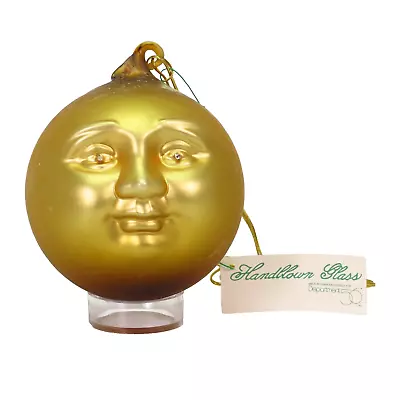 Department 56 Man In The Moon Face Vintage Ornament Gold Mercury Glass Christmas • $101.99