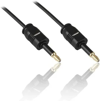 1m Mini Toslink 3.5mm Fibre Optic Digital Audio Jack To Jack Cable OD 5mm • £2.49