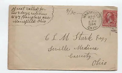 1894 Mansfield Ohio Cover 2ct 1st Bureau [4117.374] • $4.50