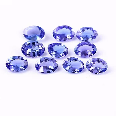 20 Pcs AAA+ Natural Tanzanite 6x4mm Oval Faceted Calibrated Size Loose Gemstone • $864.20