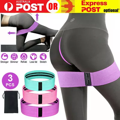 $8.99 • Buy Resistance Booty Band Legs Set Hip Circle Loop Fabric Workout Exercise Yoga Gym