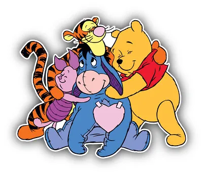 Winnie The Pooh Cartoon Sticker Bumper Decal - ''SIZES'' • $3.75