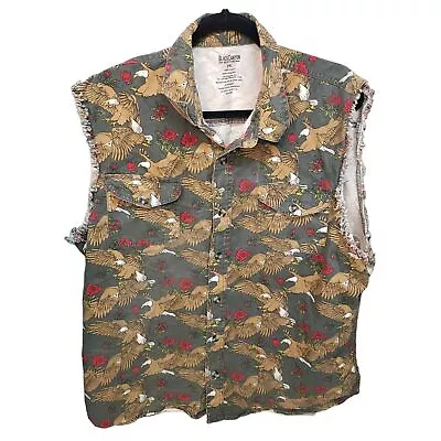 Black Canyon Outfitters Mens Sz 2XL Multicolor Birds Vest Jacket • $22