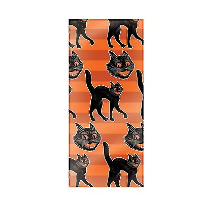 25 Beistle HALLOWEEN Vintage Styled Black Scratch Cat Party Favor Bags • $9.95