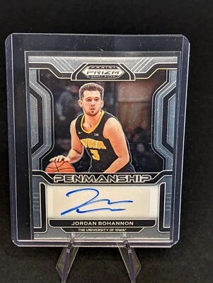 $50 • Buy Jordan Bohannon 2022-23 Prizm Draft Penmanship Rookie RC Auto Silver Prizm Iowa