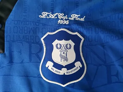 Original Vintage Everton 1995 FA Cup Final Shirt Size M • £70