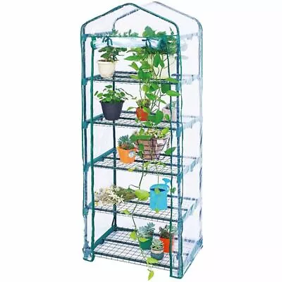 Greenhouse Cold Frame 5 Tier With Shelving & Reinforced Cover Outdoor Garden New • £29.99