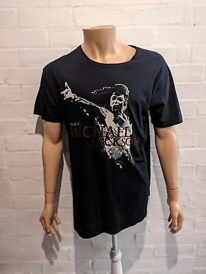 Michael Jackson This Is It Tour T-shirt Size L Black Graphic Tee Top MJ • £35.06