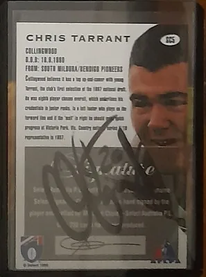 $150 • Buy SIGNED ON BACK OF CARD 1998 AFL Select Draft Pick Signature SC5 Chris Tarrant