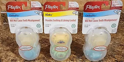 Lot Of 3 Vintage 2 Pack Playtex Binky And Orthopro Pacifiers Nuk New Sealed NOS • $39.99