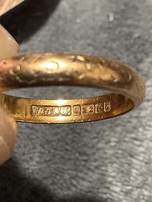22ct Gold Wedding Ring Size O • £280
