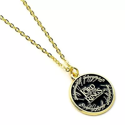 The Lord Of The Rings Gold Plated Necklace Logo • £14.50