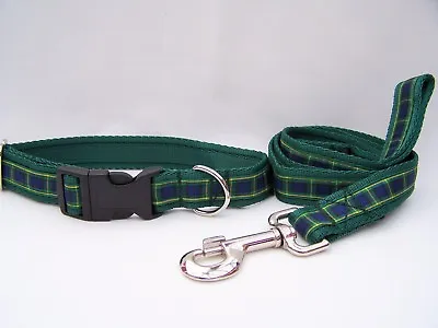 Handmade Gordon Scottish Tartan Dog Collar Or Set S M Or L Handmade In Scotland • £7.49