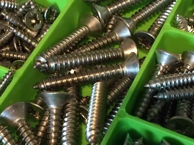 295 Assorted Stainless Steel Self Tapping Screws Pozi Countersunk Self Tappers • £16.99