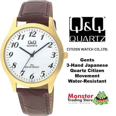 Aussie Seller Gents Leather Band Watch Citizen Made C152j104 12-month Warranty • $49