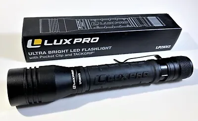 LuxPro LP290V3 Ultra Bright 300 Lumen LED Flashlight W/ Pocket Clip & Tackgrip • $12.10