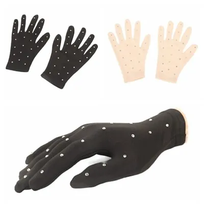 Figure Skating Performance Crystal Gloves Warm Skating Competition Gloves 1 Pair • £7.52