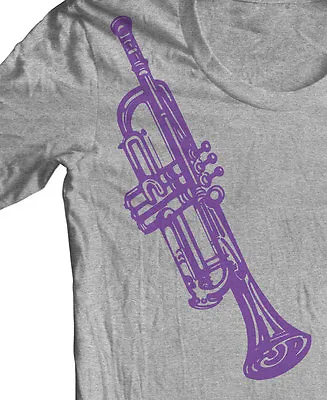 TRUMPET MUSIC INSTRUMENT T Shirt Jazz Miles Davis Coltrane Graphic Tee Original • $14.99