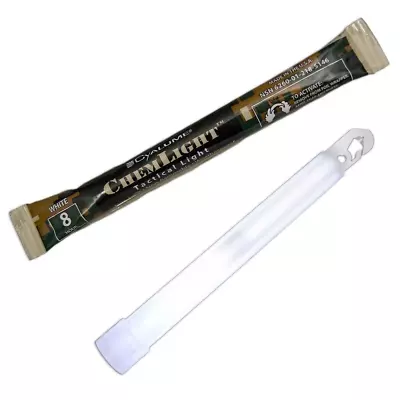 Cyalume Military Grade White Glow Sticks - Premium Bright 6” ChemLight  • $46.51