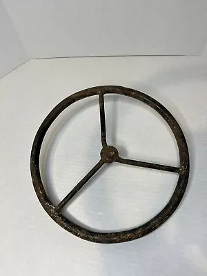 Vintage 3 Spoke Lawn Tractor Steering Wheel 12” Antique Unknown Make Model • $29.99