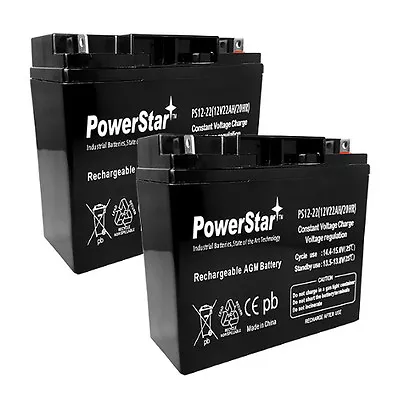 2PACK - PowerStar Replaces Universal UB12220 40696 12V 22Ah Battery • $106.20