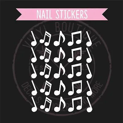 Music Notes Fingernail Art Decal Stickers Nail Vinyls • $3